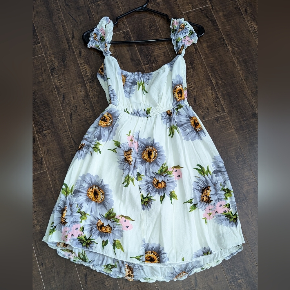 White floral dress